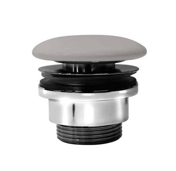 GSI umyvadlová výpust 5/4“, neuzavíratelná, keramická zátka, 5-65, tortora mat PVC05