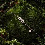 Stříbrný náramek Nekonečno - MOISSANITE + CERTIFIKÁT, Stříbrná 15 cm + 6 cm (prodloužení)