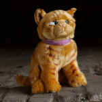 Plyšová kočka hnědá 25 cm ECO-FRIENDLY