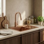 REA - Ocelový dřez Fin BRUSH COPPER bez kuchyňské baterie ZLE-06018