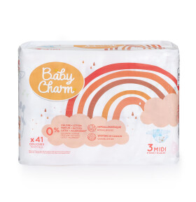 BabyCharm Baby Charm Super Dry Flex vel.3 Midi, 6-10 kg, 41 ks