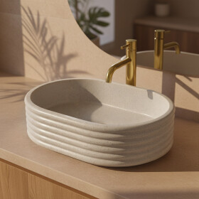 REA - Umyvadlo na desku Nicoletta Beige REA-U7346