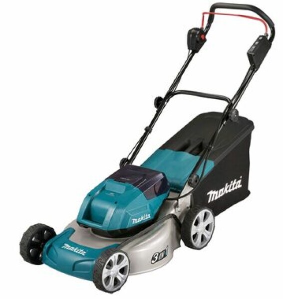 Makita DLM463PT2 / Aku Sekačka na trávu / 2x 18V / 3300 ot-min / až 1600 m2 / záběr 46 cm / koš 60 l / 2x 5.0Ah (DLM463PT2)