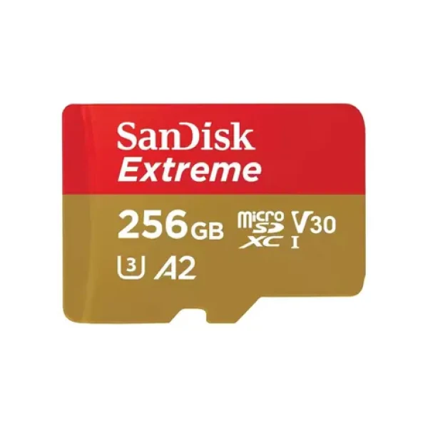 SanDisk Extreme microSDXC 256 GB / Paměťová karta / A2 / UHS-I U3 V30 / čtení: 190 MB/s / zápis: 130 MB/s (SDSQXAV-256G-GN6GN)