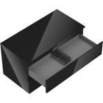 MEXEN/S - Orio koupelnová skříňka pod umyvadlo 90 cm s deskou, 2 zásuvky, černá lesk 91A10-09047-2-BFFC70