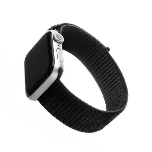 FIXED Nylon Strap Nylonový řemínek pro Apple Watch 40mm Watch 38mm černá (FIXNST-436-BK)