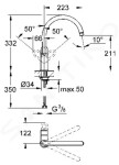 GROHE - BauLoop Dřezová baterie, chrom 31368000