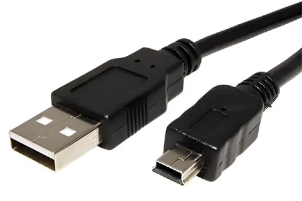 OEM USB kabel USB-A - Mini USB 5pin černý / Kabel / USB 2.0 / M/M / 0,15 m (11.92.8710)