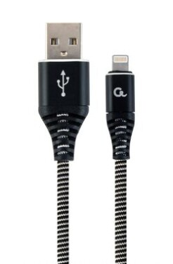 Gembird CC-USB2B-AMLM-2M-BW Lightning, černý, bílý
