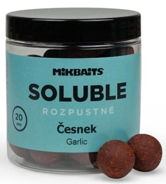 Mikbaits Rozpustné boilies Soluble Česnek 250ml - 20mm,Mikbaits Rozpustné boilies Soluble Česnek 250ml - 20mm