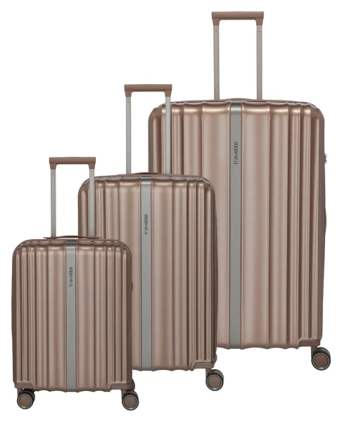 Travelite Paros 4w S,M,L Cappuccino S: 37 l / M: 63/69 l / L: 101 L TRAVELITE-76740-60