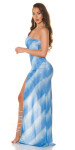Sexy party maxi šaty Koucla s třpytivým gradientem blue Einheitsgroesse