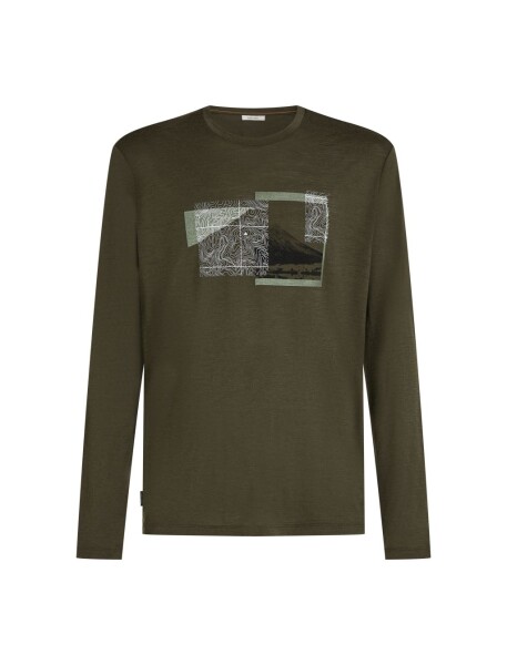 Pánské merino triko s dlouhým rukávem ICEBREAKER Mens 150 Tech Lite LS Tee Peak Bal, Dark Loden velikost: L