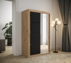 Šatní skříň Abi Tapi Barva korpusu: Dub artisan, Rozměry: 120 cm, Dveře: Manila 35