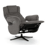 Polohovací křeslo, elektrické zabudované ovládání, funkce zero gravity, šedá, látka, TV-C5590 GREY2