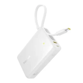 Baseus PicoGo 10000mAh 45W s int. kabelem USB-C bílá / Powerbanka / 2xUSB-C / 1xUSB-A (P10076803213-00)