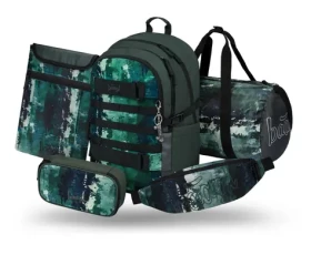 BAAGL SET 5 Skate Forest: batoh, penál, sportovní taška, ledvinka, obal na notebook (A-36548)