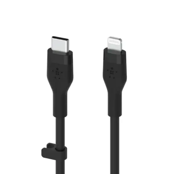 Belkin Flex CAA009bt2MBK černá / Kabel USB-C na Lightning / 2 m / MFi / 15W (CAA009BT2MBK)