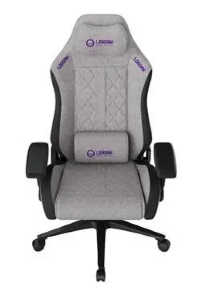 Lorgar CHA41 šedá / Herní židle / ergonomická / prošívaná látka odolná skvrnám (LRG-CHA41-GY)
