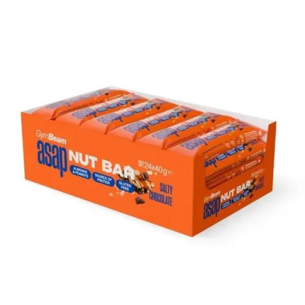 ASAP Nut Bar - GymBeam (salty chocolate, 24 x 40 g) (106975-4-24x40g-saltychocolate)