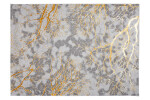 DumDekorace DumDekorace Jednoduchý moderní koberec šedé barvě se zlatým motivem