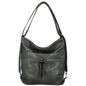 Trendy dámský koženkový kabelko-batoh Kavya, šedý