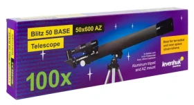 Levenhuk Flash 50 Base / Teleskop / Refraktor / 50 mm / 600 mm / 100x / stativ (77098)