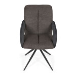 Jídelní židle otočná 180°, šedá, látka, DCH-F1146 GREY2