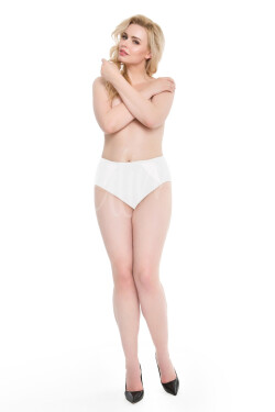 Dámské kalhotky Julimex Pearl Panty bílá XXL