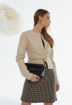 Elegantní koženková bunda JAC0400 béžová - Monnari 36