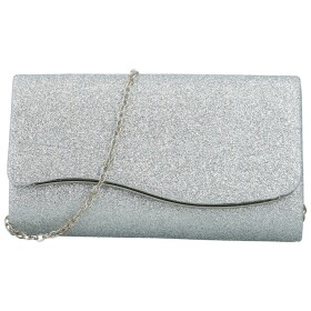 Módní dámská plesová kabelka Moon Rozalia, stříbrná