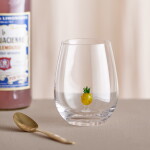 Bloomingville Sklenice na vodu Misa Pineapple 560 ml, čirá barva, sklo