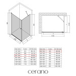 CERANO - Sprchový kout Antelo L/P - 6 mm - chrom, transparentní sklo - 80x30x190 - otočný CER-477392