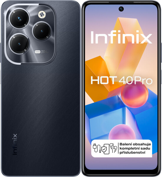 Infinix Hot 40 Pro 8GB/256GB černá / EU distribuce / 6.78" / 256GB / Android 13 (X6837BLC)