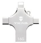 VIKING USB FLASH DISK 16GB 4v1 / LIGHTNING / USB-C / MICRO USB / USB-A (VUF16GBS)