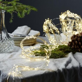 STAR TRADING Světelné dekorativní drátky Light Chain Dew Drop, žlutá barva, kov, plast