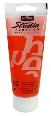 Akrylová barva Pébéo Studio Acrylic 100 ml - 032 kadmium oranžové