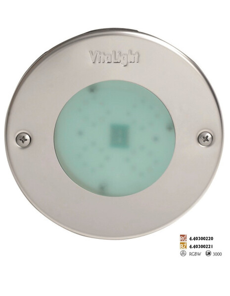 LED Světlo Hugo Lahme - RGBW barevné; 24 V; 8 LED, Ø 146 mm, červený bronz, pro fóliové a keramické bazény