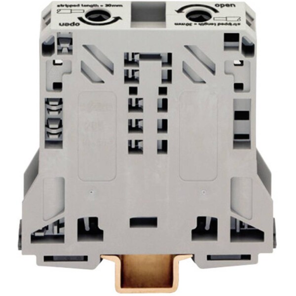 WAGO 285-150 průchodková svorka 20 mm pružinová svorka osazení: L šedá 1 ks