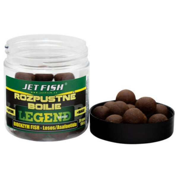 Jet Fish Rozpustné boilie Legend Bioenzym Fish + Losos/Asafoetida 250ml 20mm (000110)