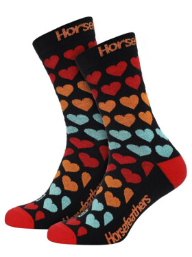 Horsefeathers HEARTIE black dámské ponožky 10