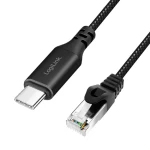 LogiLink USB-C - RJ45 2 m černá / Redukce / USB 3.2 / Gigabit Ethernet (CU0412)