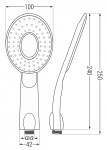 MEXEN - R-73 ruční sprcha 1-funkční chrom 79573-00
