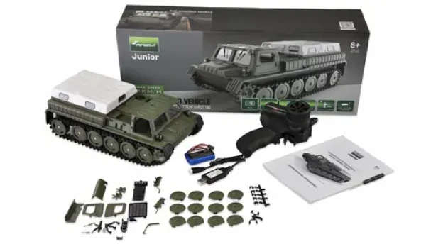 AMEWI RC pancéř GAZ-T1 olivově zelená/bílá