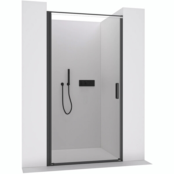 CERANO - Sprchové otočné dveře Porte L/P - 8 mm - černá matná, transparentní sklo - 100x195 CER-413495