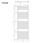 MEREO - Otopný žebřík rovný 450x1330 mm, bílý, elektrický MT02E