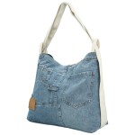 Módní dámský textilní kabelko-batoh Folos, krémový