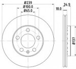 Brzdy kotouče a desky přední ŠKODA FABIA 239mm - ATE