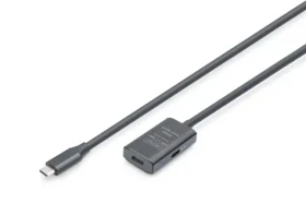 Digitus USB-C černá / Prodlužovací kabel / USB 3.2 Gen1 5G / 5 m / aktivní (DA-73108)