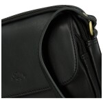 Luxusní dámská kožená crossbody kabelka Katana Dayana, černá